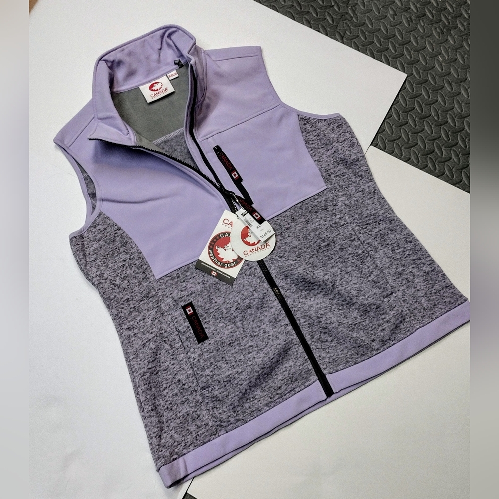 Canadian fleece vest Women size L NEW $155! 🔥 - Picture 3 of 10